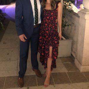 Likely Janie Midi Dress, Navy & Red, Size 00